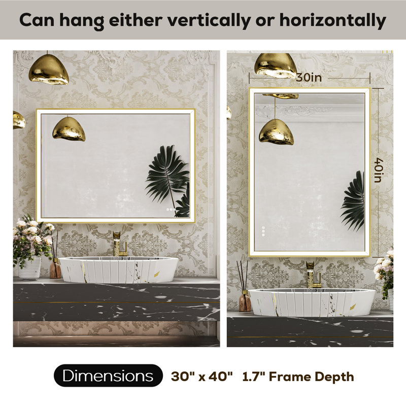 Isenhour led lighted bathroom mirror ivy bronx online